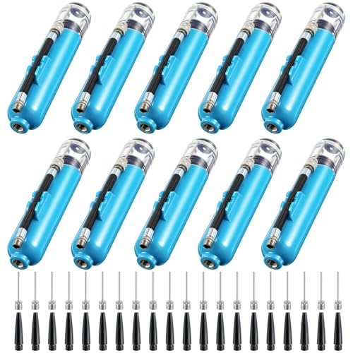 Amylove 10 Pcs Sports Ball Pump Kit, Portable Two-Way Dual Action Air Pump, Inflatable Perfect for Basketballs, Soccer Balls Volleyball, Professional Hand Inflation Kit with Needles and Flexible Hose