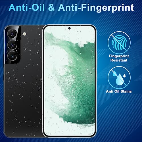 Image of [2+2 Pack Privacy Screen Protector Compatible with Galaxy S22 Plus 5G - 2 Tempered Glass with 2 Camera Lens Protectors - HD Clear - Bubble-Free - Anti-Spy - Scratch Resistant
