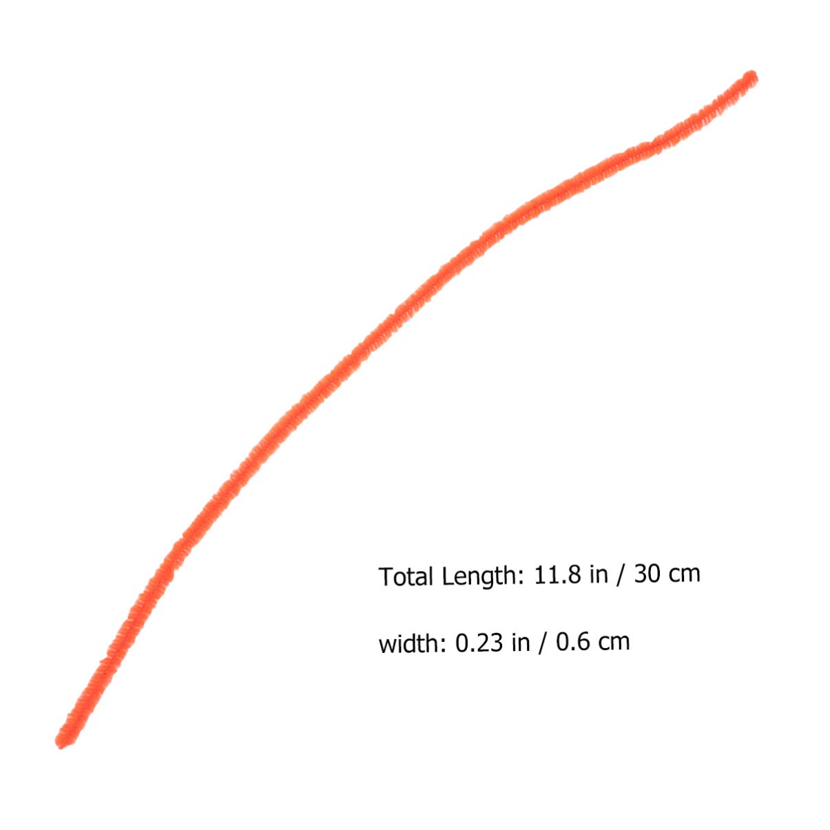 EPIGEIST 100Pcs Plush Sticks Flexible Flocking Rods for DIY Crafts and Early Education Twistable Plush Stick Orange for Activities