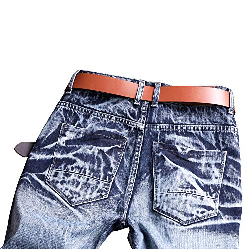 Jeans Men Stretch Slim Fit Straight Ripped Denim Pants Cowboy Comfy Flex Fashion4