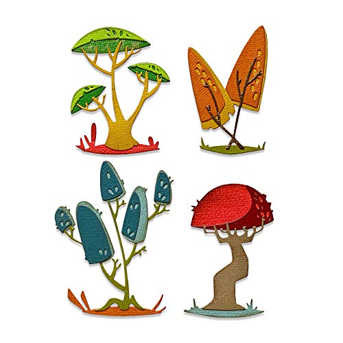 Sizzix thinlits die 665216 funky toadstools by tim holt…