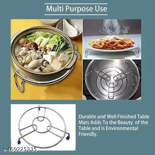 Image of Urban Elegance Stainless Steel Trivet Hot Mat Stand Pack of 6