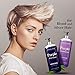 MAJESTIC PURE Purple Shampoo and Conditioner Set - Tones & Brighten Blonde, Platinum, and Silver Hair, Sulfate Free & Paraben Free, 16 fl oz each