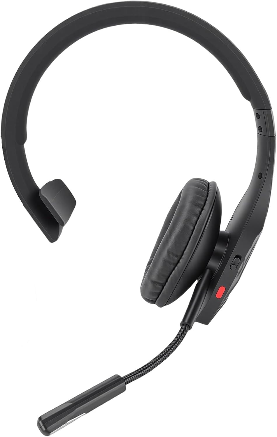 GOWENIC Wireless Headset, Bluetooth 5.3 Single Ear Headset with AI Noise Canceling Microphone, for Truck Drivers Call Center Work Video Conferences