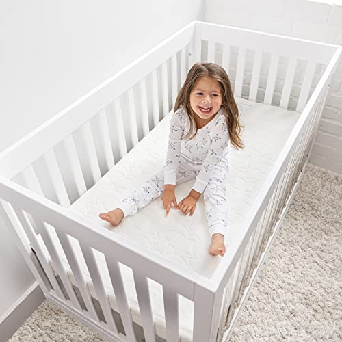 Halo Dreamweave Baby Crib Mattress And Toddler Bed, Breathable, Dual Sided 2-Stage Design, 100% Breathable Mattress, Machine Washable Cover, Hypoallergenic, Non-Toxic Materials, Greenguard  Cert. #TOP6