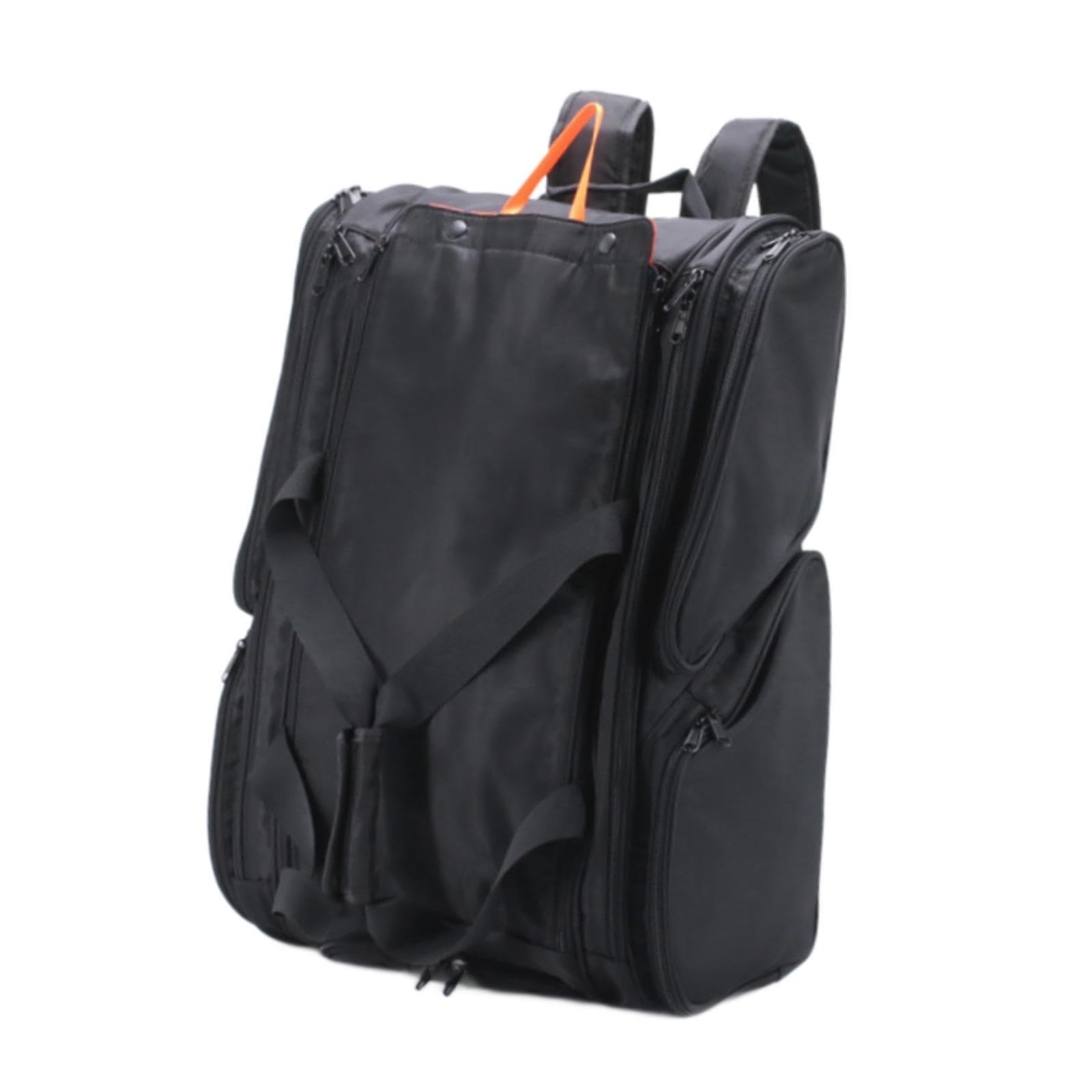 Pickleball Borsa Zaino Porta Racchette Organizer Accessori Impermeabile Manico Scomparto Scarpe Spallacci Regolabili Adatta per Viaggi Regalo, Nero
