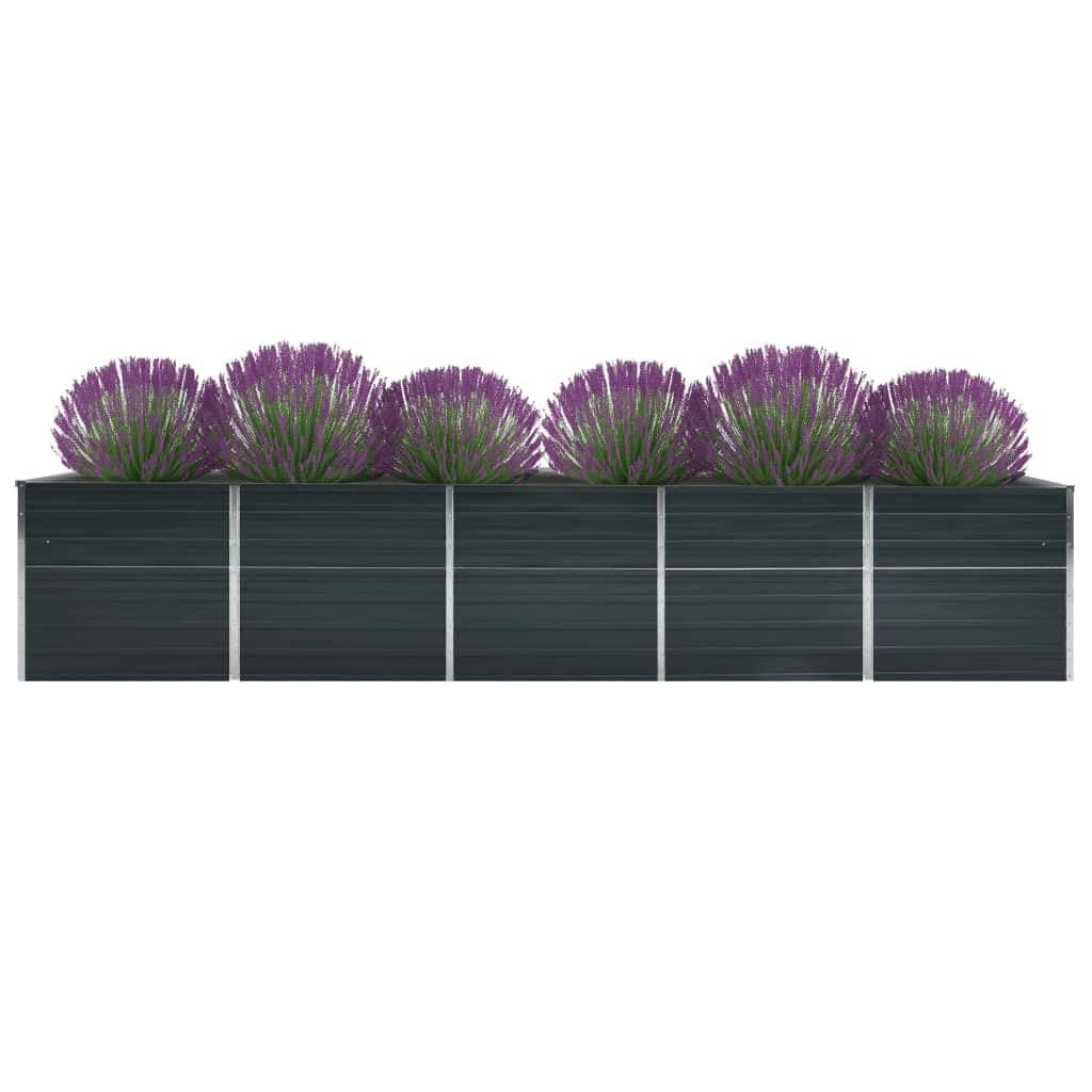 Générique Lit surélevé de Jardin Acier galvanisé 400x80x77 cm Anthracite,Maison & Jardin,Pelouses & Jardins,Jardinage,Pots & Cache-Pots,47063