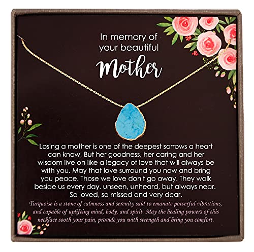 Sympathy Gifts for Loss of Mother, Memorial Gifts for Loss of Mom, Bereavement Gifts, Necklace with Meaningful Message, 14K Gold Filled