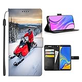 DAFEI Wallet Case for Moto One One Pro One Vision One Hyper One Fusion Plus with Snowmobile Sport-Art cc6 Design PU Leather Flip Folio Kickstand