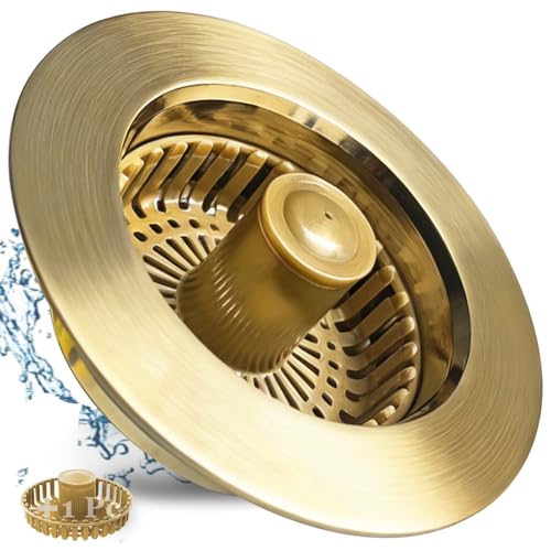 BAOLSLS Kitchen Sink Drain Strainer 3 in 1 Pop up Kitchen Sink Stopper