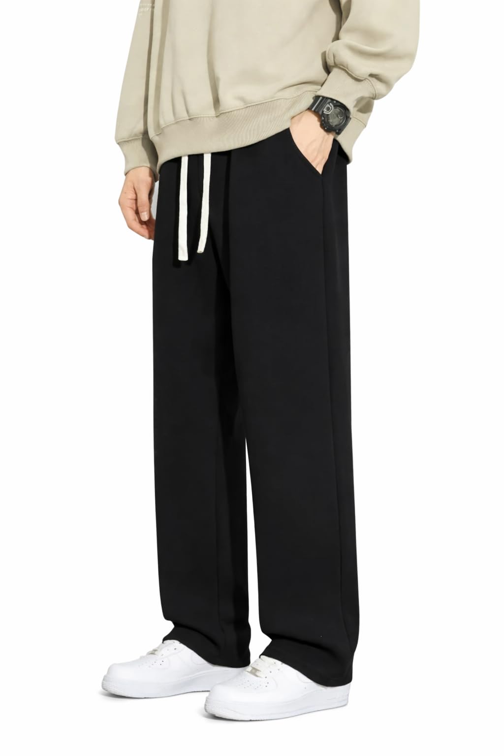 Men's Spandex Baggy Trackpants | Oversized Fit Streetwear & Gym Wear | Comfortable Casual Joggers for Men (TP21 Combo)-picture-35