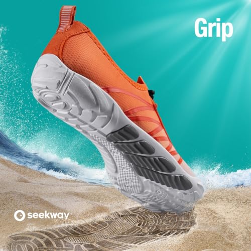 Image of SEEKWAY Water Shoes Men Women Adult Quick-Dry Aqua Sock Barefoot for Beach Swim River Pool Lake Hiking Kayaking Surfing