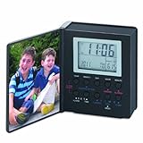 Natico Stainless Steel Photo Frame and Desk Clock with Multiple Countdown Functions (10-810)