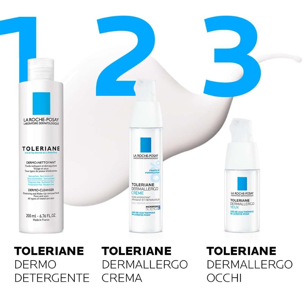 La Roche Posay Toleriane, Fluido Detergente e Struccante, Per Pelle Sensibile e Reattiva, Pelle Detersa a Fondo e Lenita, Irritazioni e Rossori Ridotti, Con Glicerina Idratante, 400 ml