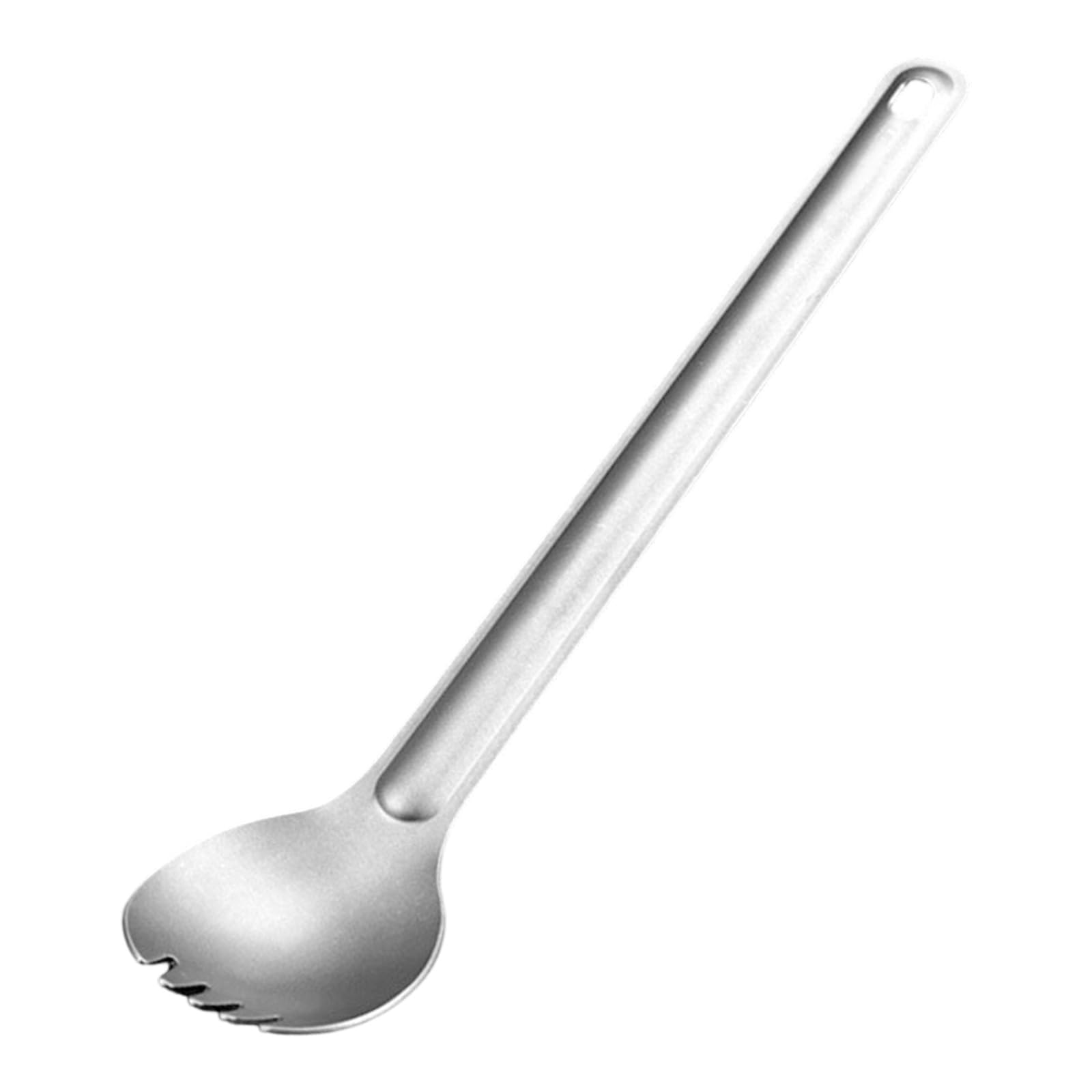 1 Pc Metal Spork, Long Handle Spork, Salad Servers Spoon Eco-Friendly Portable Flatware Sporks for Outdoor Camping Backpacking Hiking Travel Picnic Tableware