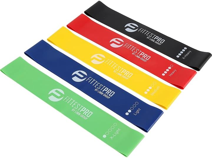 Fittest Pro by Limm Resistance Bands for Legs and Butt, Fabric Exercise Loop Bands Yoga, Pilates, Rehab, Fitness and Home Workout, Strength Bands