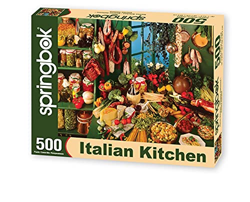 Springbok Rompecabezas Italiano de Cocina de 500 Piezas para Adultos | Piezas Únicas, Hecho en USA, Materiales Ecológicos con alimentos rústicos, hierbas y decoración de cocina miniatura 2
