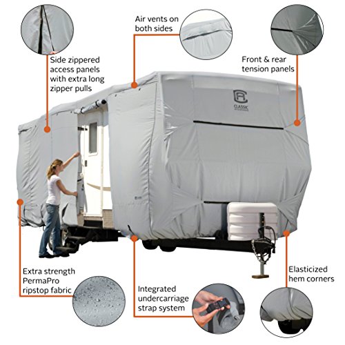 image for Classic Accessories Over Drive PermaPRO Travel Trailer Cover, Fits 30'