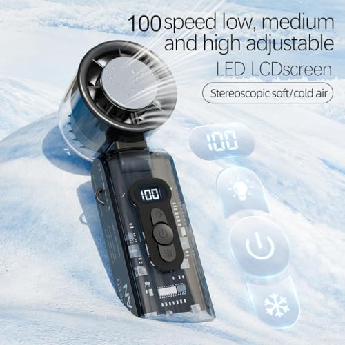 Ventilateur portatif Icerush Turbo avec plaque de refroidissement et écran LED