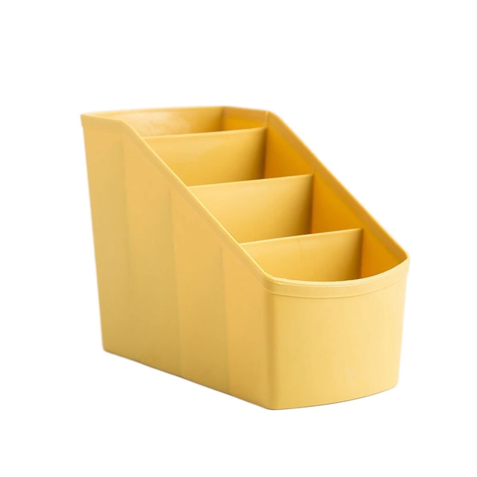 JINGYAN Storage Boxes Remote Control Sundries Storage Box Desktop Finishing Plastic Lattice Stationery Rack Cosmetic(Yellow)