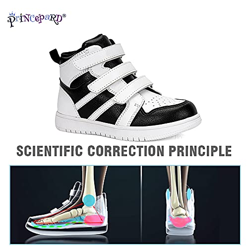 princepard Orthopedic Shoes for Kids Boys and Girls,Toddlers Corrective Sneakers for First Walker with High-Top Ankle Support4