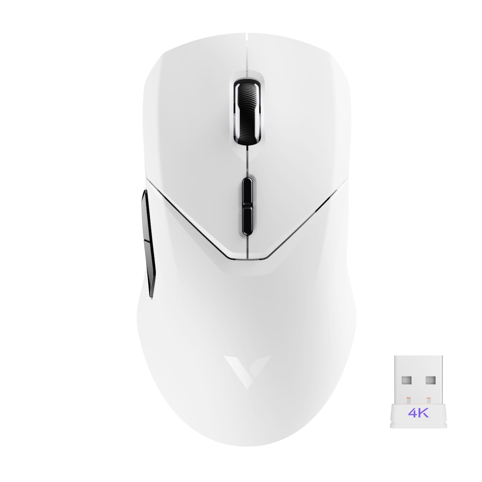 RAPOO VT9Pro Mouse da gioco wireless 4K, sensore PAW 3398, DPI 26K, mouse da gioco con frequenza di polling 4KHz, tempo di risposta 0,25 ms, mouse da gioco superleggeri, durata della batteria 180 ore