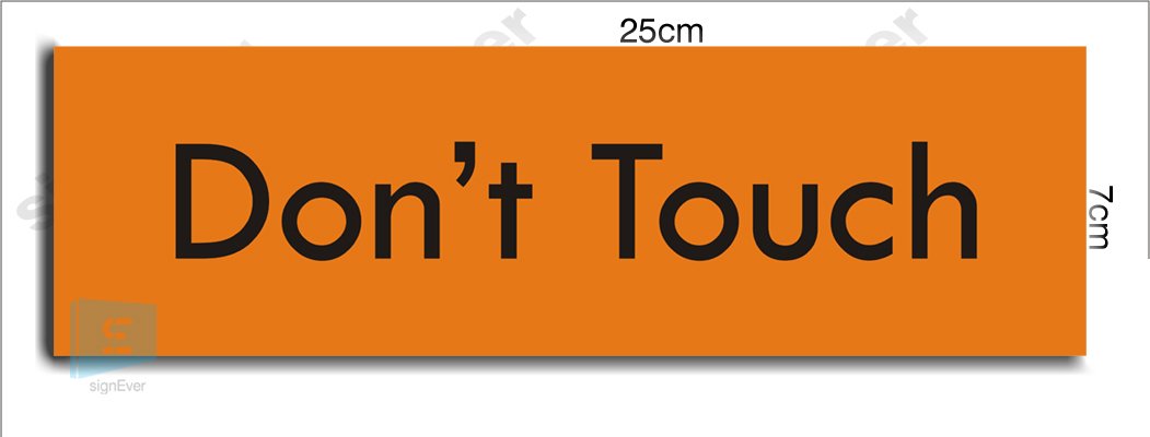 SIGN EVER Don’t Touch Sign Board-Standard Font- With Double side adhesive tape-Vinyl Sticker With Forex Board-Home,Office,Lodge,Hotel,Theatere,Wall (Orange Black) (B079FSSFNC) Amazon Price History, Amazon Price Tracker