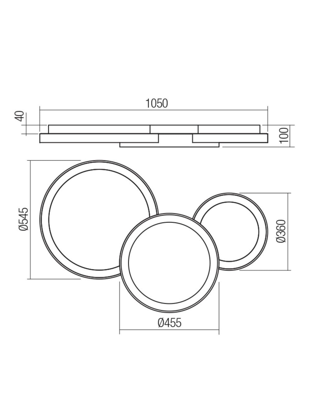 Generico Plafón LED de techo diseño moderno redondo blanco para dormitorio, salón, comedor, dormitorio RD- (blanco - RD-0835)