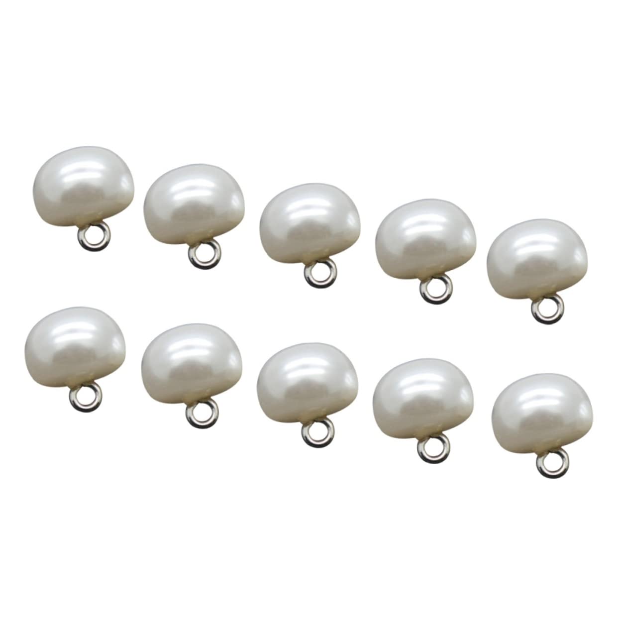 NUOBESTY 400 Pcs Bianco Decorazione Funghi Decorazione Fai Da Te Bottoni Perline Per Antico e Bottoni Per I Vestiti Jean Decorativi In Metallo