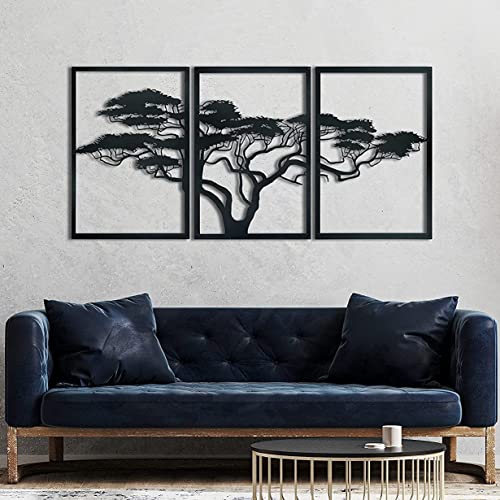 Decoration Murale, Tableau Decoration Murale Salon, Decoration Chambre, Décoration Murale, Decoration Salon, Arbre De Vie, Deco Murale, Decoration Maison, Arbre Africain, 120x60cm Cover