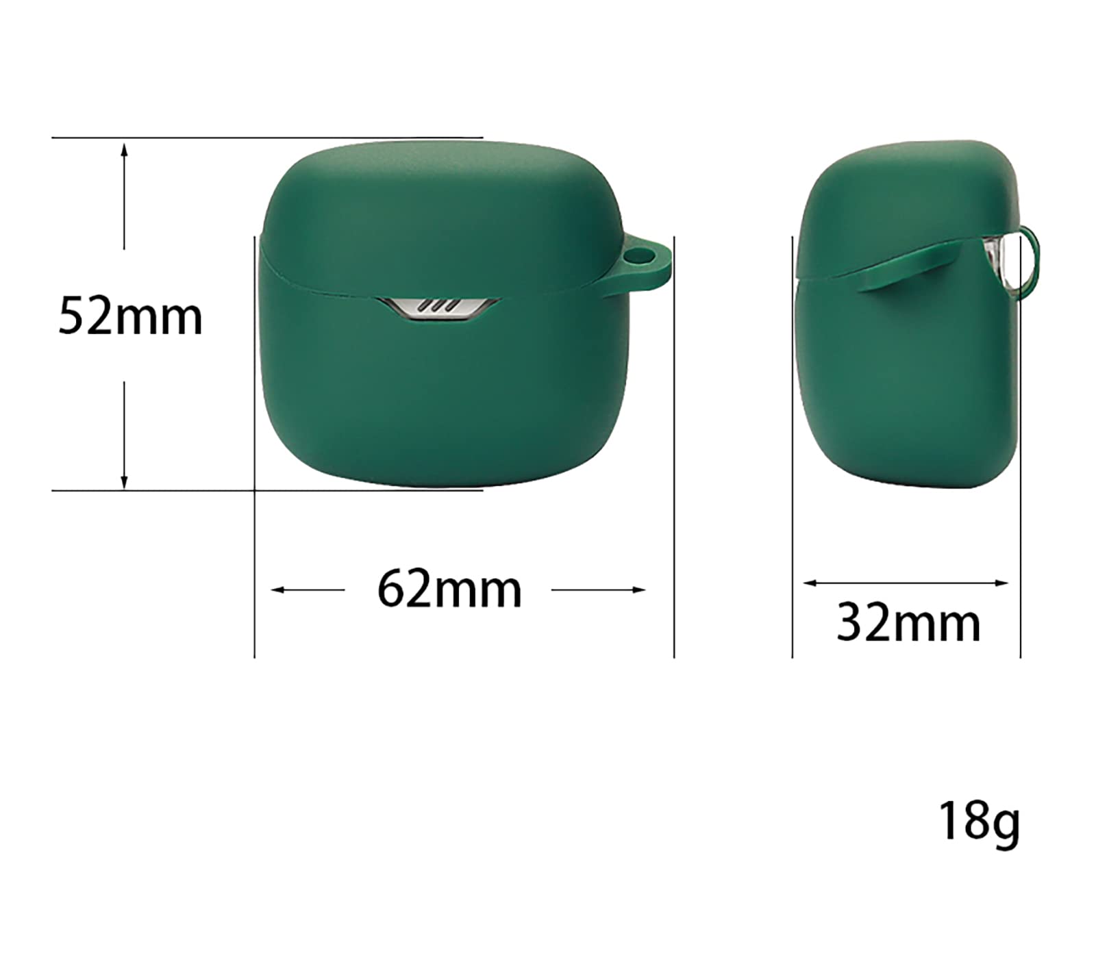 GIOPUEY Kompatybilne z JBL Tune Flex, ultracienkie silikonowe etui, odporne na upadki, przenośne - czarne