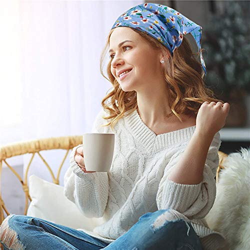 Elastische haarband met bloemenpatroon, 10 stuks, chiffon-hoofd, hoofddoek, haarband, print, vintage bloemenhaarsjaals… - Image 6