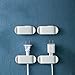 Clips Câble Organisateur, Power Plug Socket Holder, Clips Câbles Adhésife, Support de prise avec tampon auto-adhésif solide pour prises de chargeur/ordinateur/TV/micro-ondes/machine à laver, 4 pièces