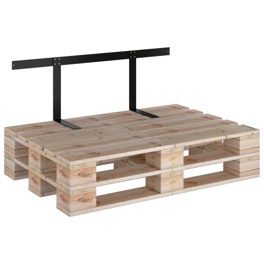 Genérico Respaldo para sofá de palets 110 cm Hierro Negro,Mobiliario,Accesorios para Muebles de jardín,Negro,4.78 kg,315790