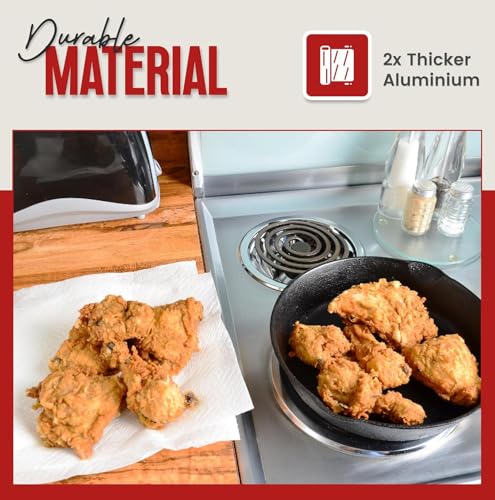 Heavy-Duty Aluminum Electric Stove Burner Covers (50 Pack) - Disposable Round Foil Liners (6 & 8 Inch), Non-Stick Drip Pan Protectors, Stove Top Covers, Great Kitchen Accessory for Easy Cleanup