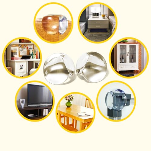Image of 8PCS Baby Proofing Corner Protectors for Furniture - Safe, Soft & Durable PVC Outlet Covers|Non-Toxic, Odorless, Strong Adhesive - Protects Babies from Coffee Table Corners & More (Large)