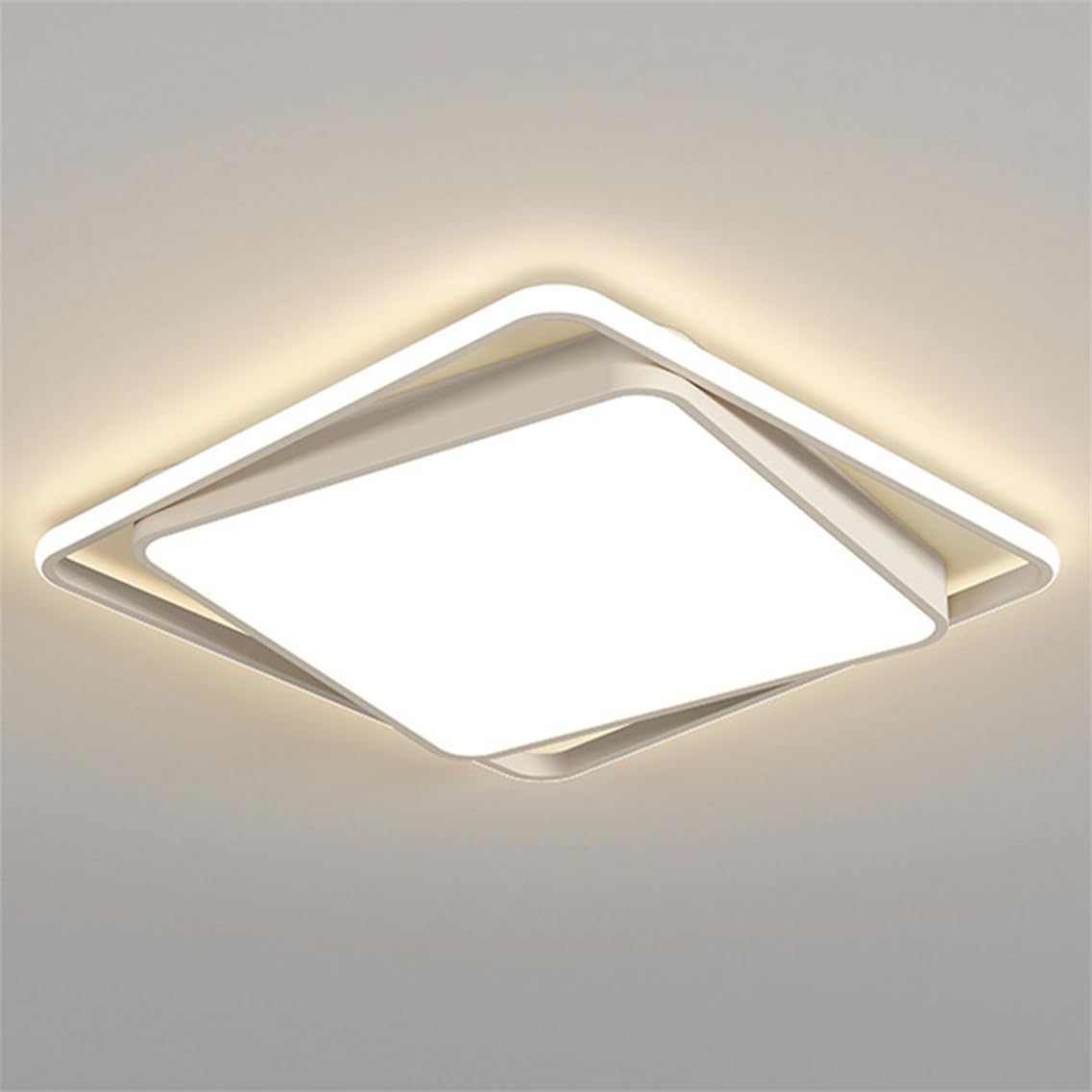 JXYDJH Flush Mount LED Ceiling Light 3CCT & Dimmable Ceiling Light for Bedroom - 36W Modern LED Warm Lighting Fixtures | Ring Design for Foyer Kitchen Entryway Closet Hallways - 1-Pack