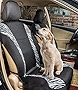 COLINOO Car Seat Covers 2 Piece for Universal Fit fits Any car/Truck/Van/Caravan/SUV Vehicles with Removable Headrests Waterproof and Breathable Four-Season Universal Models Black & White