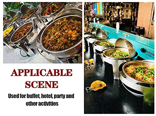 LXX 6L Speisenwärmer Glas mit Deckel Chafing Dish Behälter, Warmhaltebehälter Essen Roll-top Buffetwärmer Stövchen für… – Bild 3