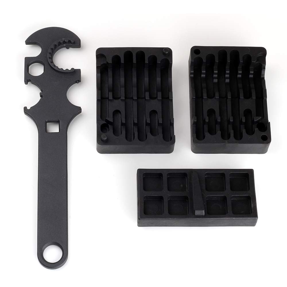 Winfree Black Gunsmith Armorer's 5.56 / .223 Ar15 M4 M16 Rifle Tool Kit Stock Combo Spanner Upper Vice Block Spanner