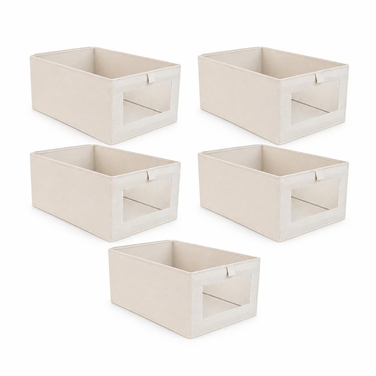 Cesto organizador plegable tela para armario, cesto almacenamiento para ropa y ropa interior, para guardar, Con tapa