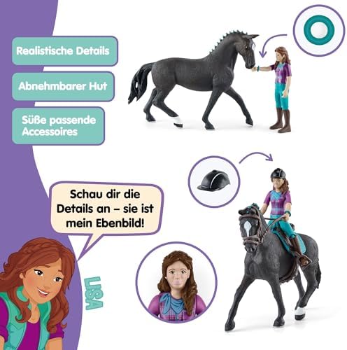 3. Bild von SCHLEICH Horse Club | Lisa & Storm 42541 | bewegliche Mädchenfigur | mit Pferde Zubehör | tolles Geschenk für Mädchen und Jungen | Pferde Spielzeug ab 5 Jahren | 10 Teile | exklusiv bei Amazon