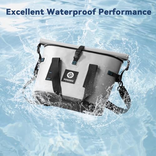 Image of Vogano 40 Can Soft Cooler Bag - Insulated Leak-Proof Large Cooler Bag with Roll-Top Waterproof Seal | Portable Ice Chest for Camping, Beach, Travel, Picnics | 24HR Cold Retention