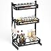 SOLEDI Rangement Epices en Acier à 3 Etages - Porte Epices Cuisine en Acier Inoxydable Robuste - Idéal pour Le Rangement de La Maison Et de la Cuisine,Détachable