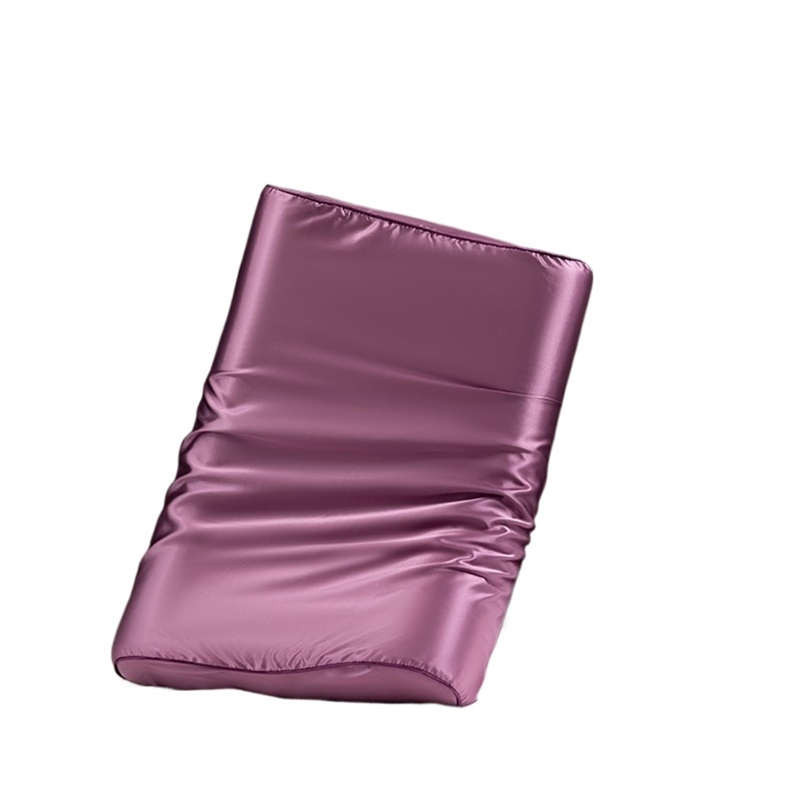 LYXYGMV Satin Silk Pillowcase Pillow Solid Cushion Cover Decorative PillowCase for Bedrooms(Deep purple,1PCx30x50cm)