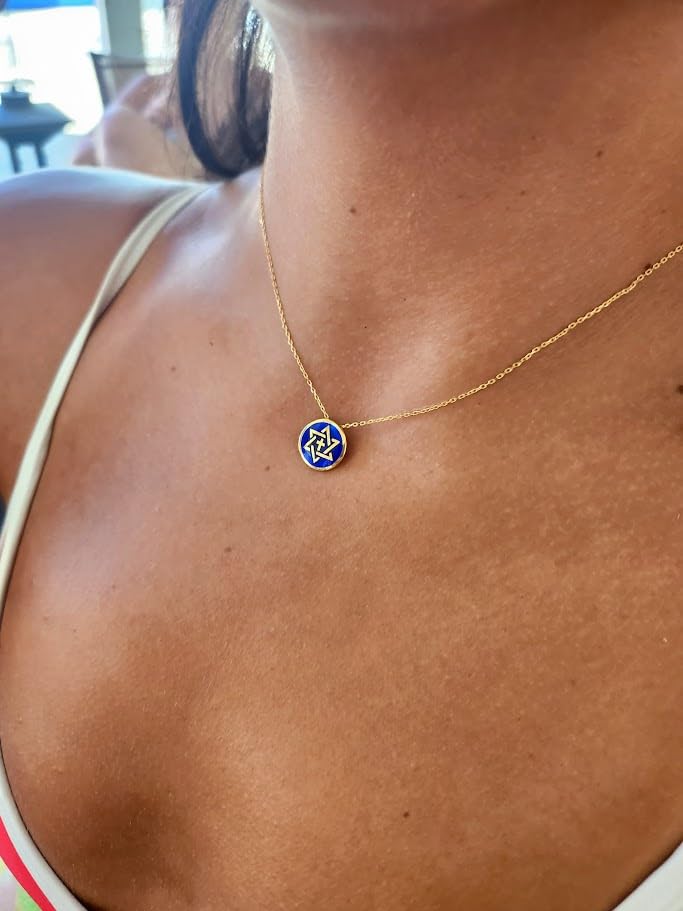 Cross and Jewish Star of David Necklace for Women2
