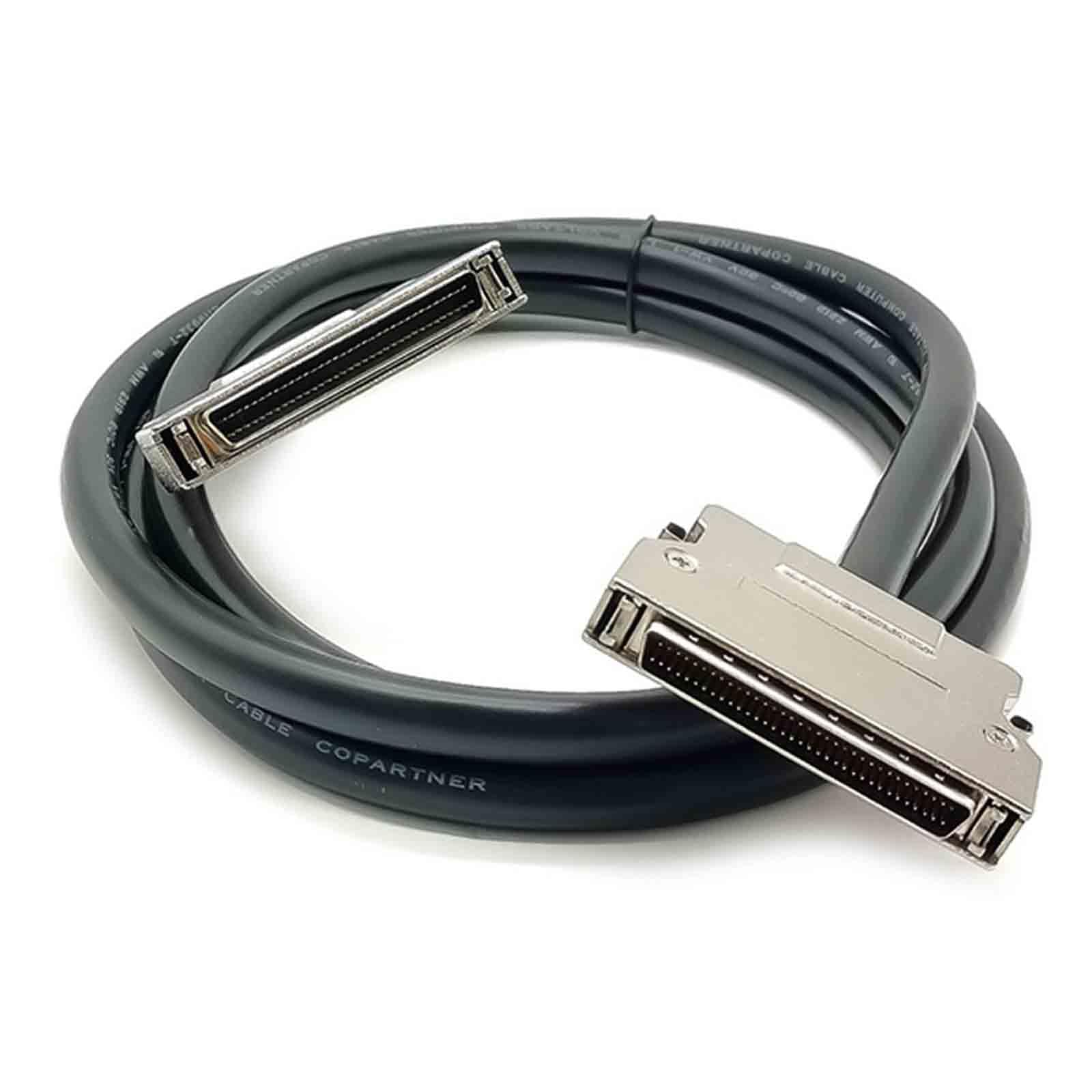 GXMRHWY SCSI 68Pin HPDB Male to HPDB 68 Pin Male with Metal Shell Shielded Twisted Pair Cable Latch Lock Field Wireable Cable 2Meter