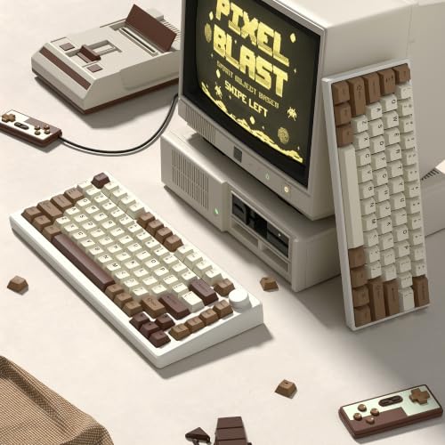 Image of dagaladoo Double Shot PBT keycaps Coffee, Cherry Profile Keyboard Keycaps