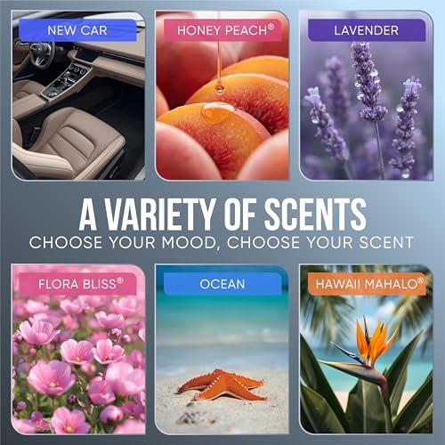 Image of Air Jungles Car Air Freshener Vent Clip 5 Ct with 2 Tesla Adapter | Compatible with Tesla Model Y 2020-2024, Model 3 2017-2023, Variety Scent, Silicon Adapter Secure Fit, Long Lasting