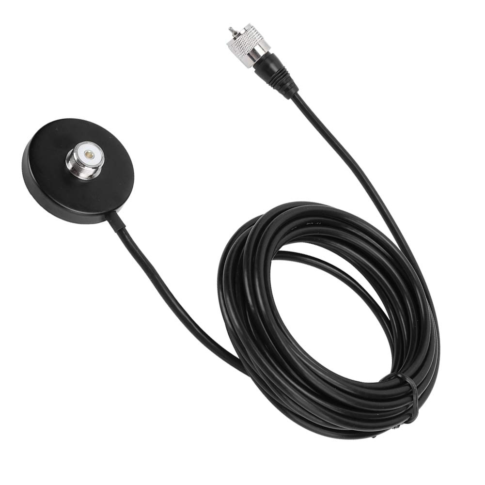 Queen.Y Base Magnetica per Antenna Radio Mobile, Supporto Resistente UHF con PL-259 a SO-239, 5M Cavo per Radio